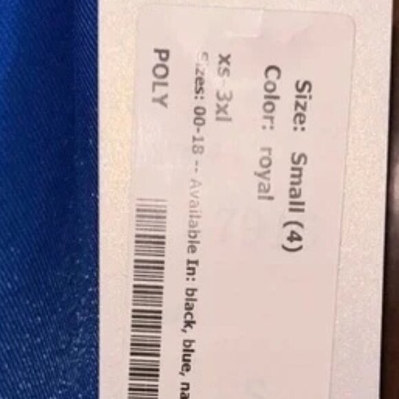 ED YOUNG Blue Formal Gown Prom Dress Size Small (4) + Garment Bag NWT - Picture 6 of 14